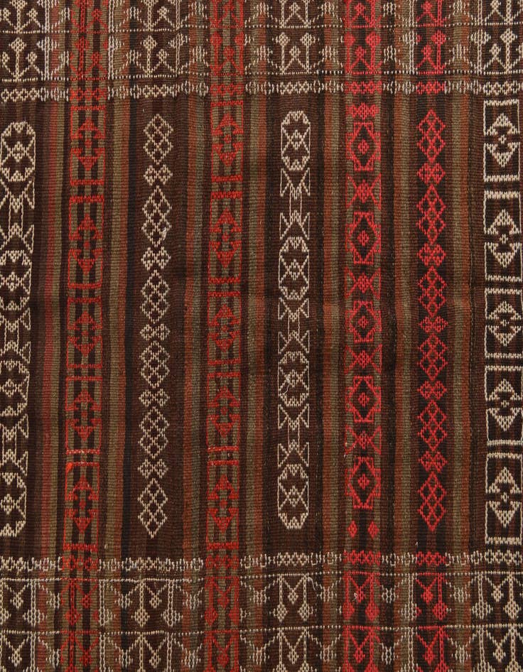 Detail image of  4' 1 x 10' 8  Hand Woven Kilim Fars Wool Runner Rug