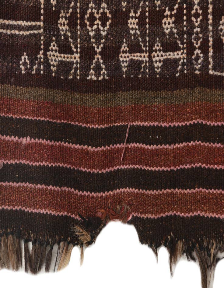 Detail image of  4' 1 x 10' 8  Hand Woven Kilim Fars Wool Runner Rug