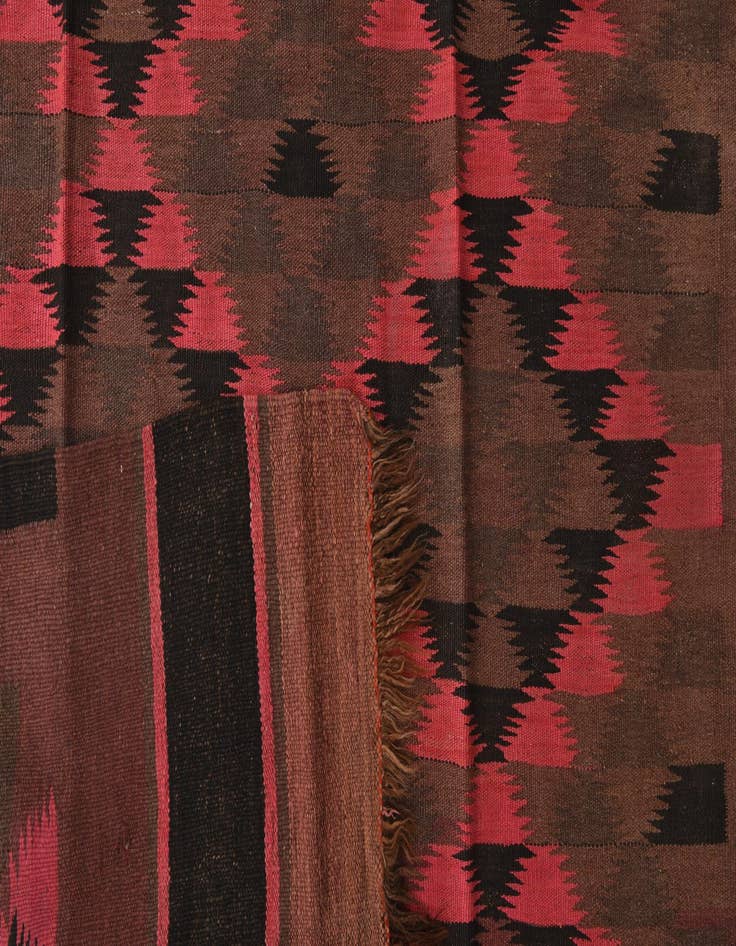 Detail image of  4' 6 x 15'  Hand Woven Kilim Fars Wool Runner Rug