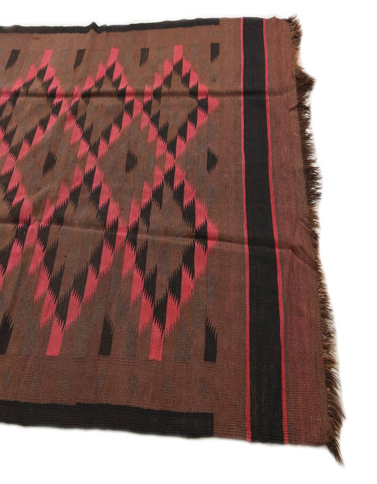 Detail image of  4' 6 x 15'  Hand Woven Kilim Fars Wool Runner Rug