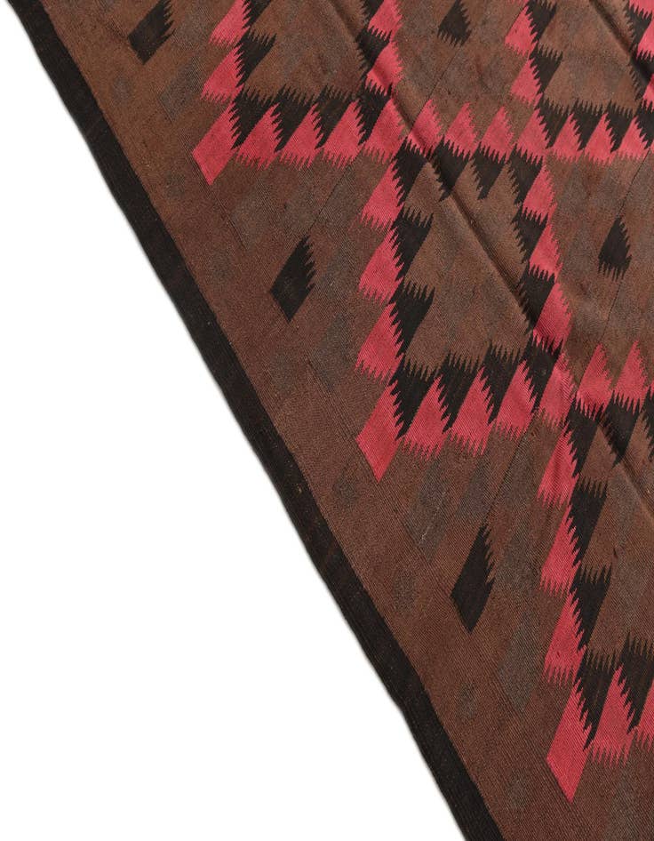 Detail image of  4' 6 x 15'  Hand Woven Kilim Fars Wool Runner Rug