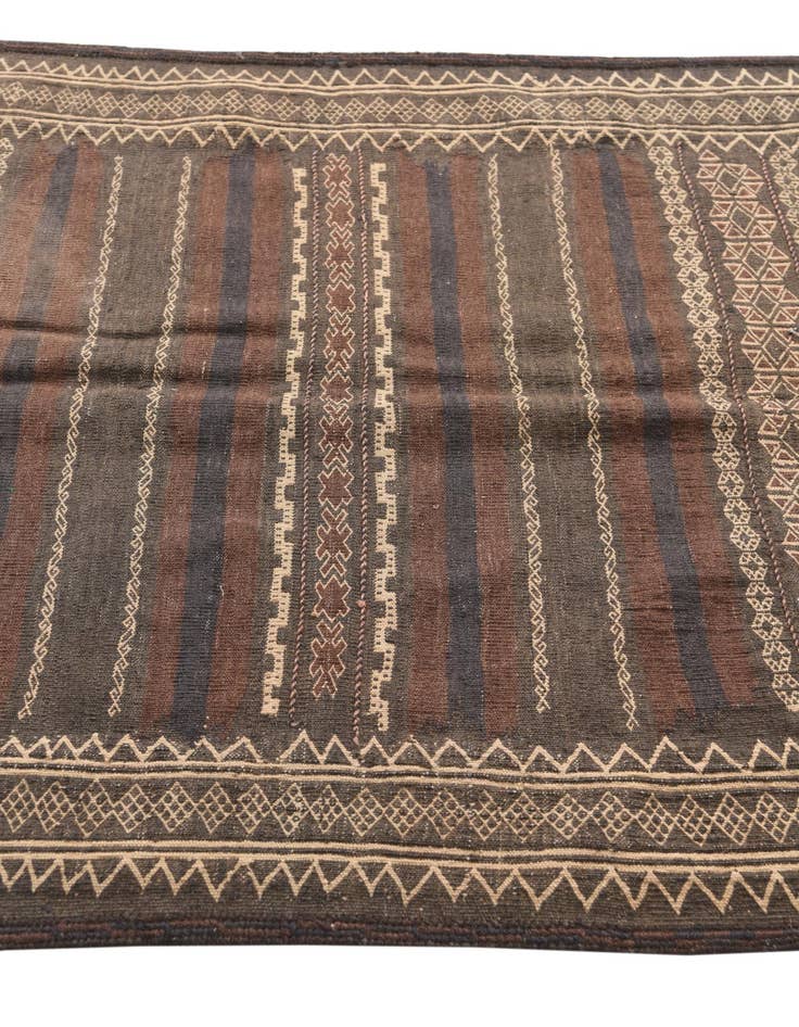 Detail image of  3' 5 x 6' 9  Hand Woven Kilim Fars Wool Runner Rug