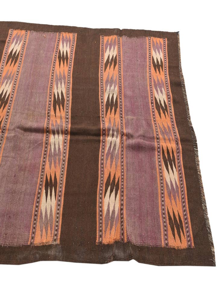 Detail image of  4' 7 x 11' 8  Hand Woven Kilim Fars Wool Runner Rug