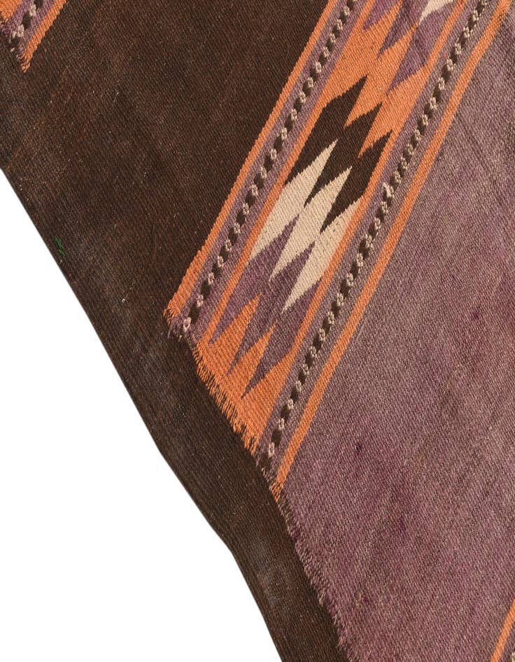 Detail image of  4' 7 x 11' 8  Hand Woven Kilim Fars Wool Runner Rug