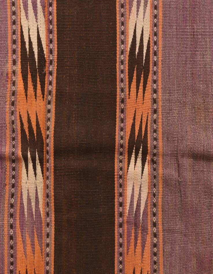 Detail image of  4' 7 x 11' 8  Hand Woven Kilim Fars Wool Runner Rug