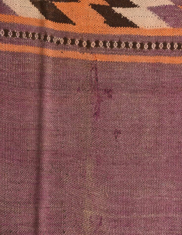 Detail image of  4' 7 x 11' 8  Hand Woven Kilim Fars Wool Runner Rug