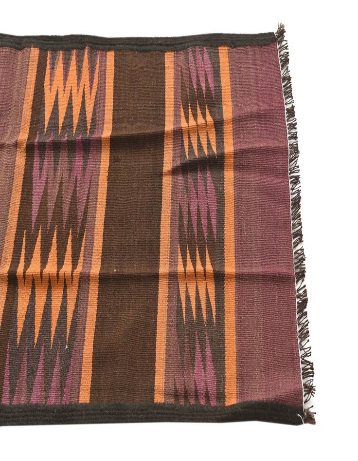 Detail image of 2' 1 x 6' 1 Hand Woven Kilim Fars Wool Runner Rug