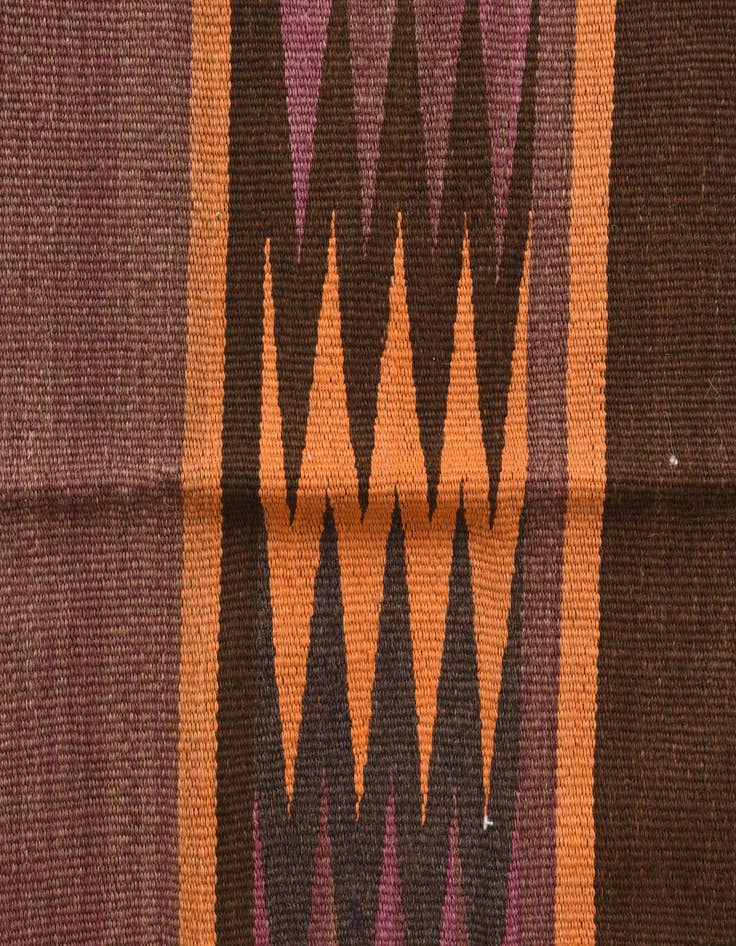 Detail image of 2' 1 x 6' 1 Hand Woven Kilim Fars Wool Runner Rug