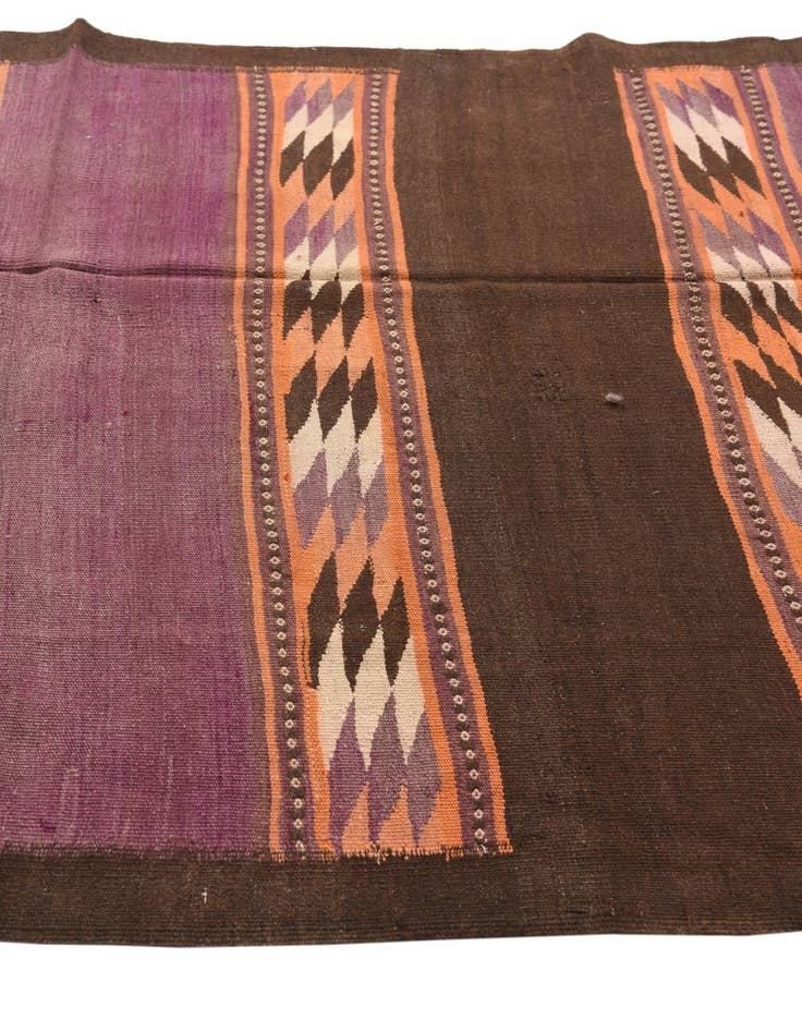 Detail image of  4' 4 x 12' 3  Hand Woven Kilim Fars Wool Runner Rug