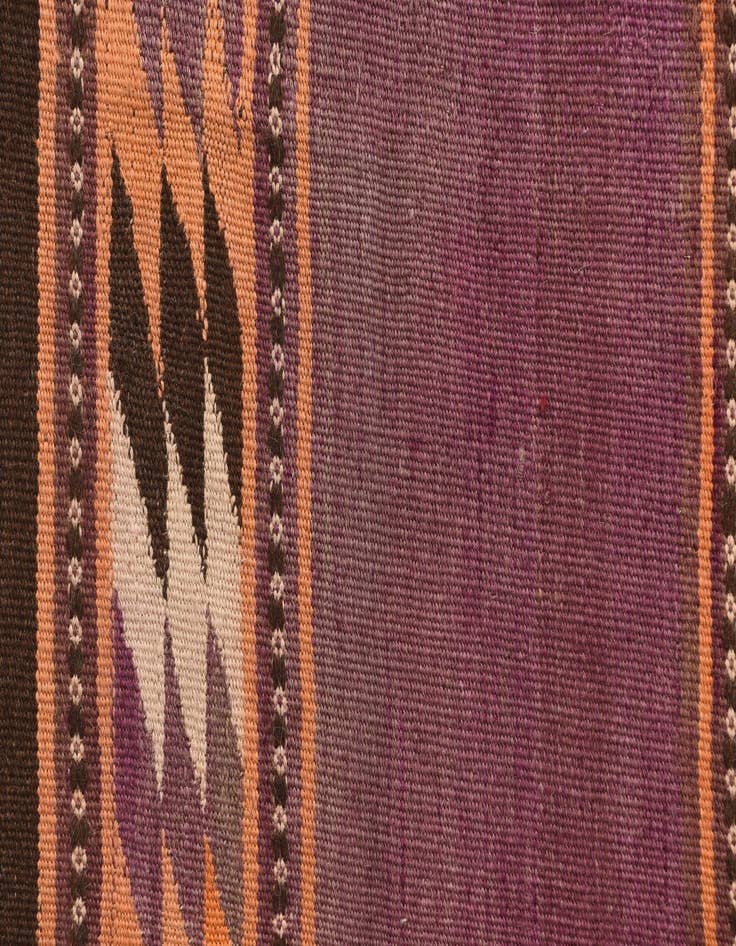 Detail image of  4' 4 x 12' 3  Hand Woven Kilim Fars Wool Runner Rug