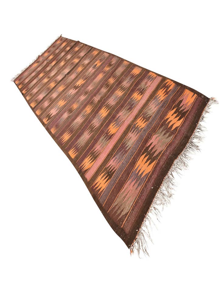 Detail image of  4' 10 x 12' 8  Hand Woven Kilim Fars Wool Runner Rug