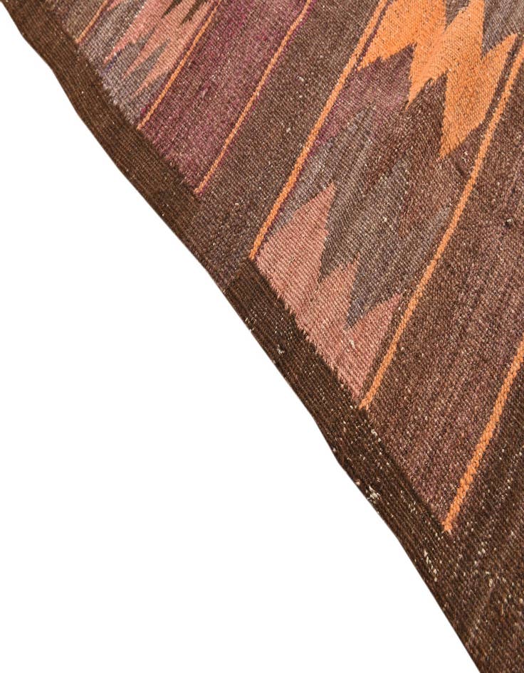 Detail image of  4' 10 x 12' 8  Hand Woven Kilim Fars Wool Runner Rug