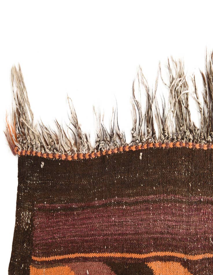 Detail image of  4' 10 x 12' 8  Hand Woven Kilim Fars Wool Runner Rug