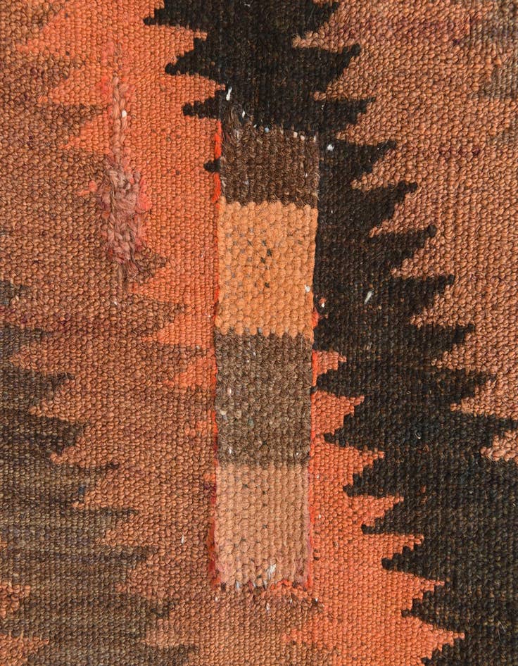 Detail image of  4' x 10' 8  Hand Woven Kilim Fars Wool Runner Rug