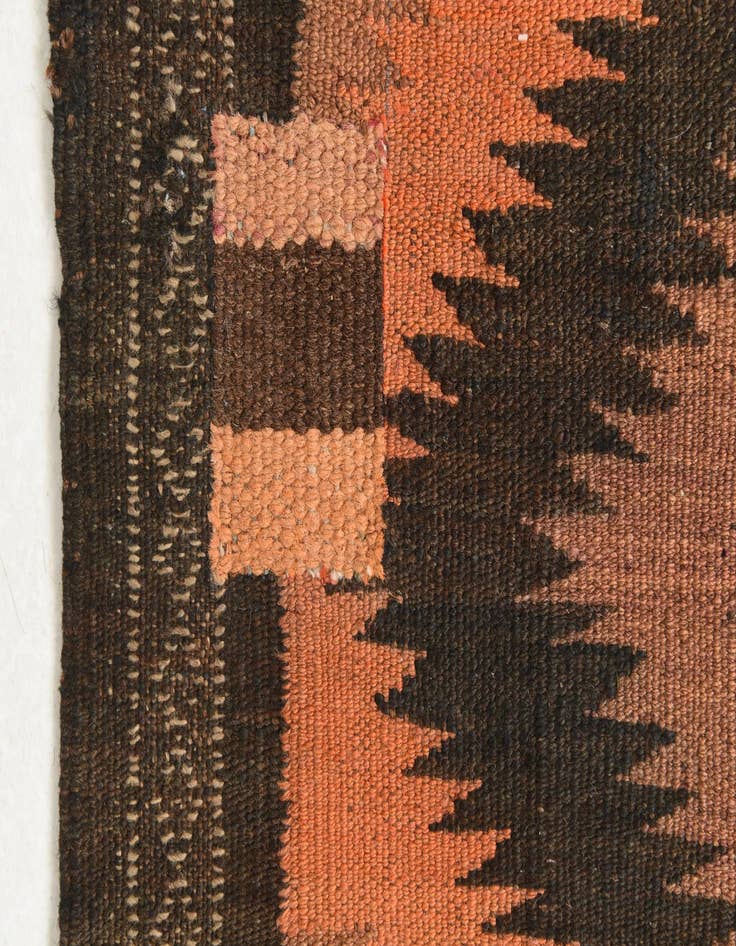Detail image of  4' x 10' 8  Hand Woven Kilim Fars Wool Runner Rug