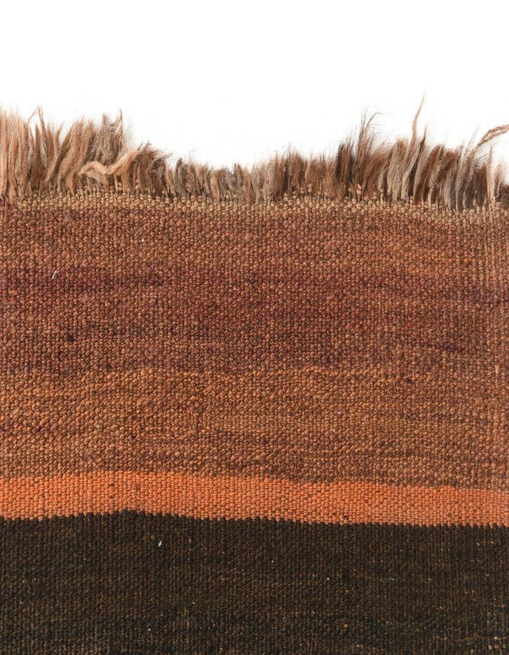 Detail image of  4' x 10' 8  Hand Woven Kilim Fars Wool Runner Rug