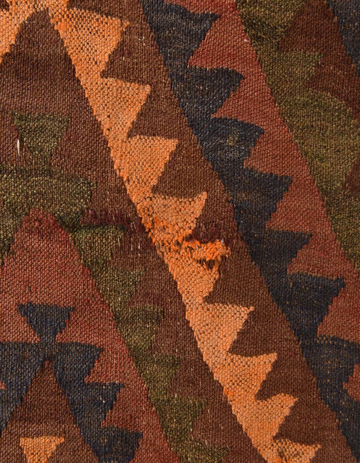 Detail image of  5' 5 x 11' 5  Hand Woven Kilim Fars Wool Runner Rug