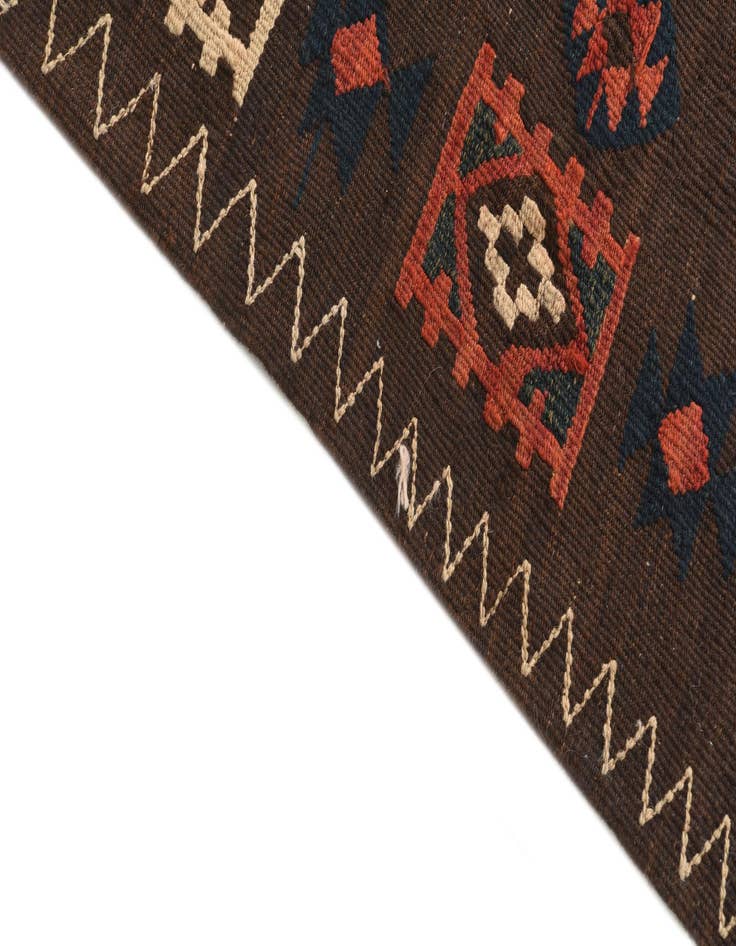 Detail image of  3' 2 x 10' 7  Hand Woven Kilim Fars Wool Runner Rug