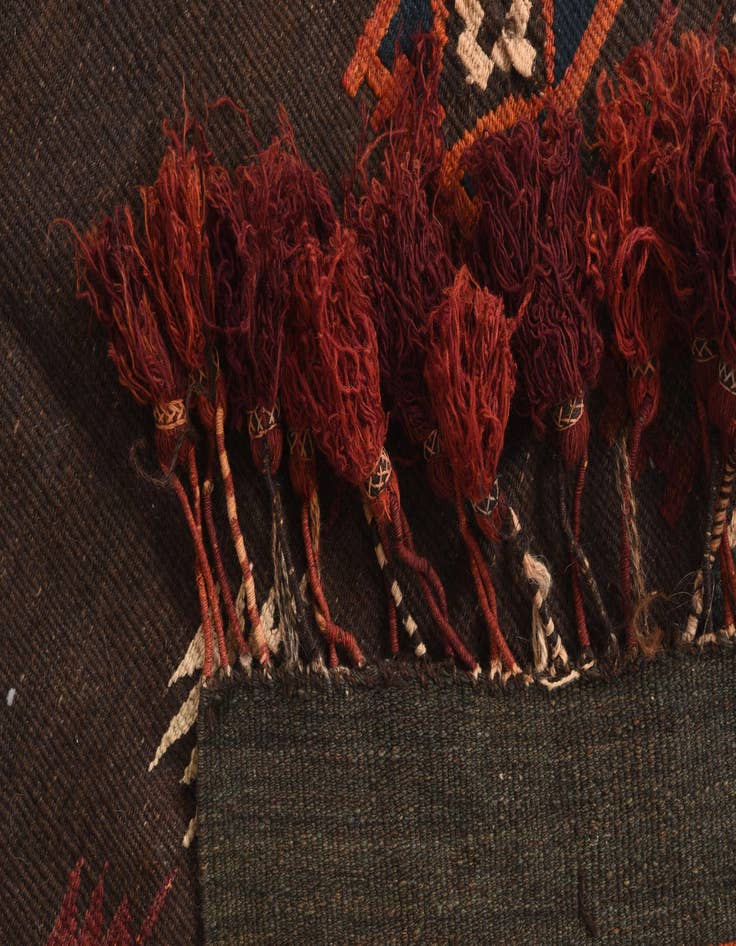 Detail image of  3' 2 x 10' 7  Hand Woven Kilim Fars Wool Runner Rug