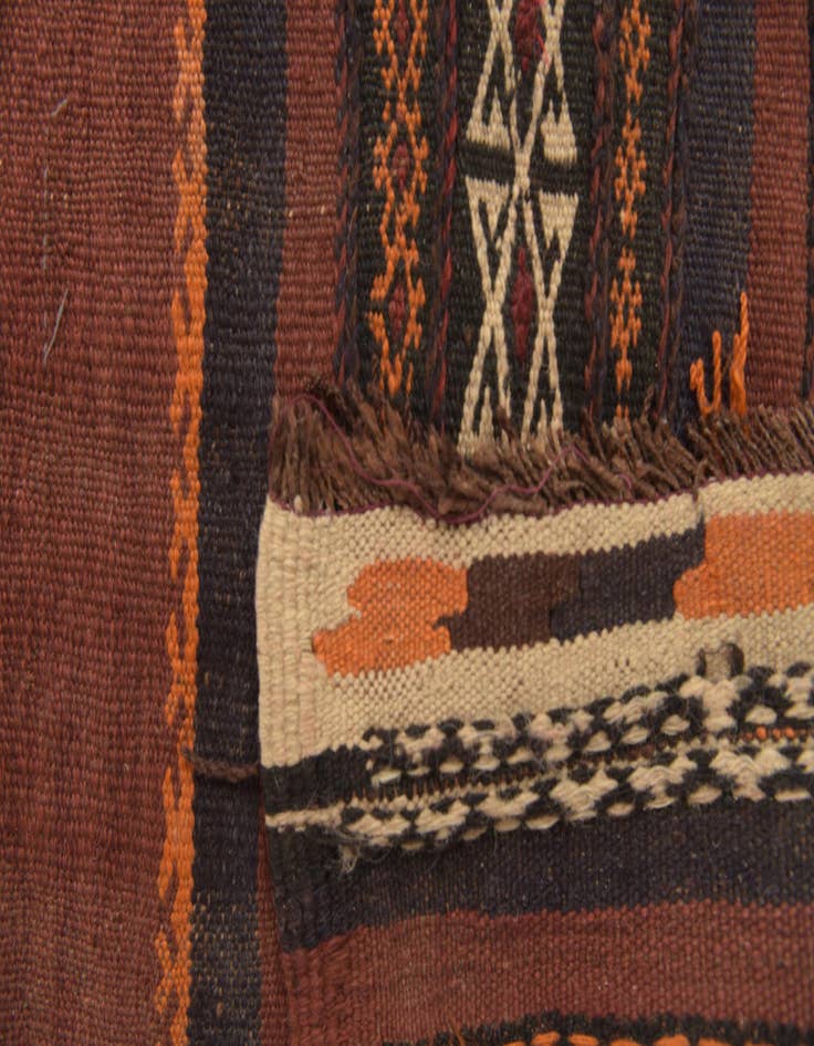 Detail image of  3' 6 x 12' 1  Hand Woven Kilim Fars Wool Runner Rug