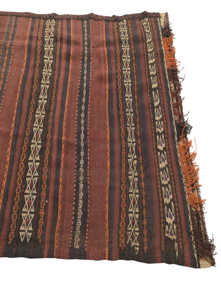 Detail image of  3' 6 x 12' 1  Hand Woven Kilim Fars Wool Runner Rug