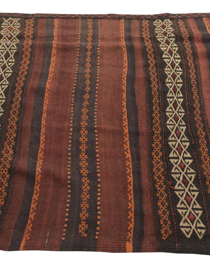 Detail image of  3' 6 x 12' 1  Hand Woven Kilim Fars Wool Runner Rug