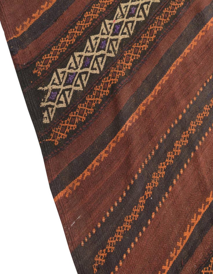 Detail image of  3' 6 x 12' 1  Hand Woven Kilim Fars Wool Runner Rug