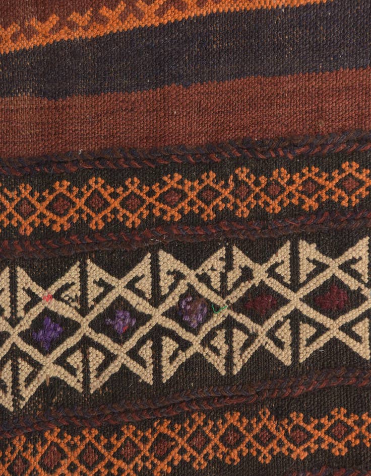 Detail image of  3' 6 x 12' 1  Hand Woven Kilim Fars Wool Runner Rug
