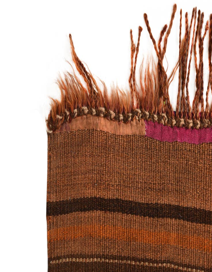 Detail image of  4' 2 x 10' 7  Hand Woven Kilim Fars Wool Runner Rug