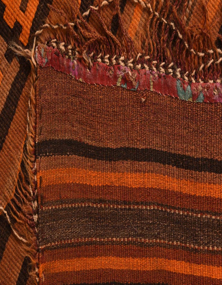 Detail image of  4' 2 x 10' 7  Hand Woven Kilim Fars Wool Runner Rug