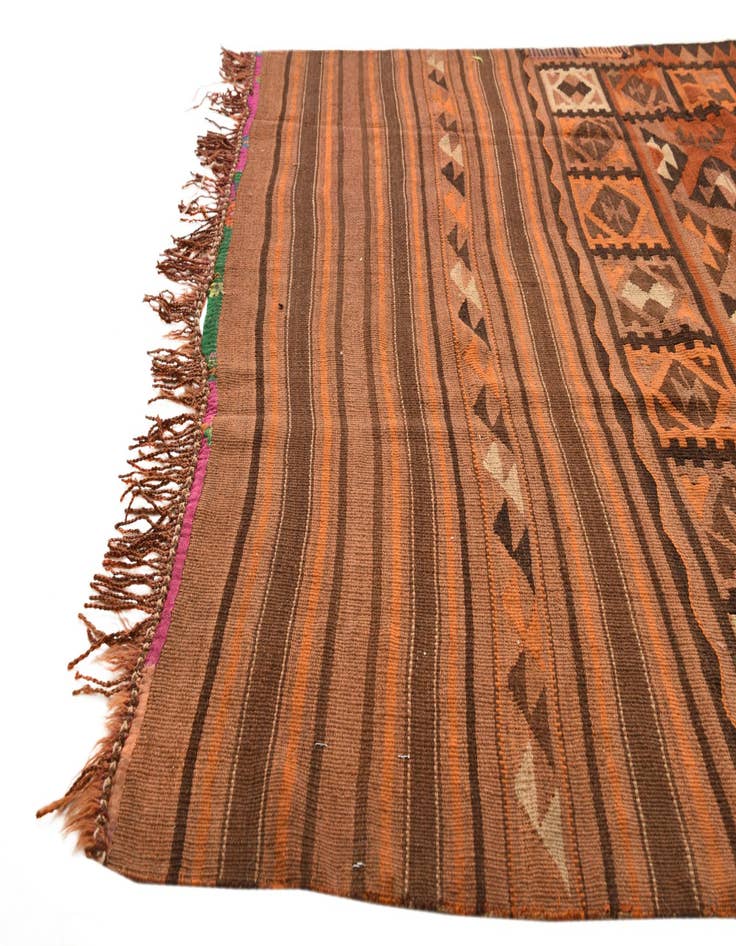 Detail image of  4' 2 x 10' 7  Hand Woven Kilim Fars Wool Runner Rug