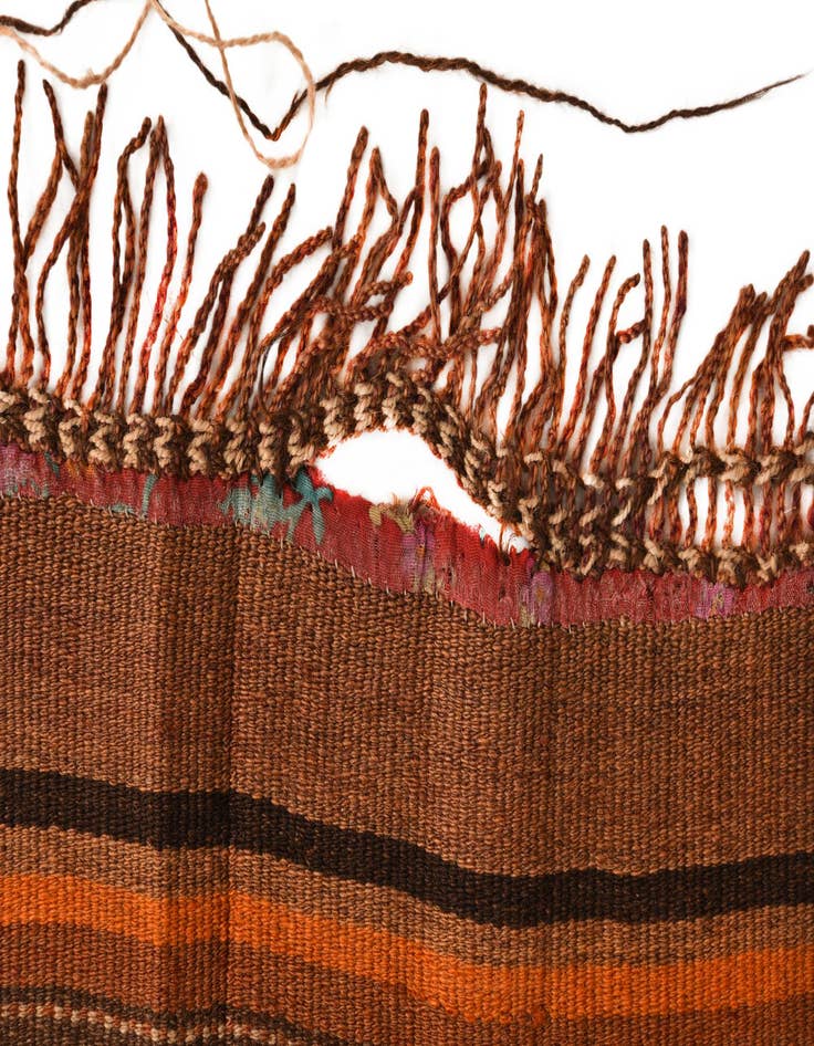 Detail image of  4' 2 x 10' 7  Hand Woven Kilim Fars Wool Runner Rug
