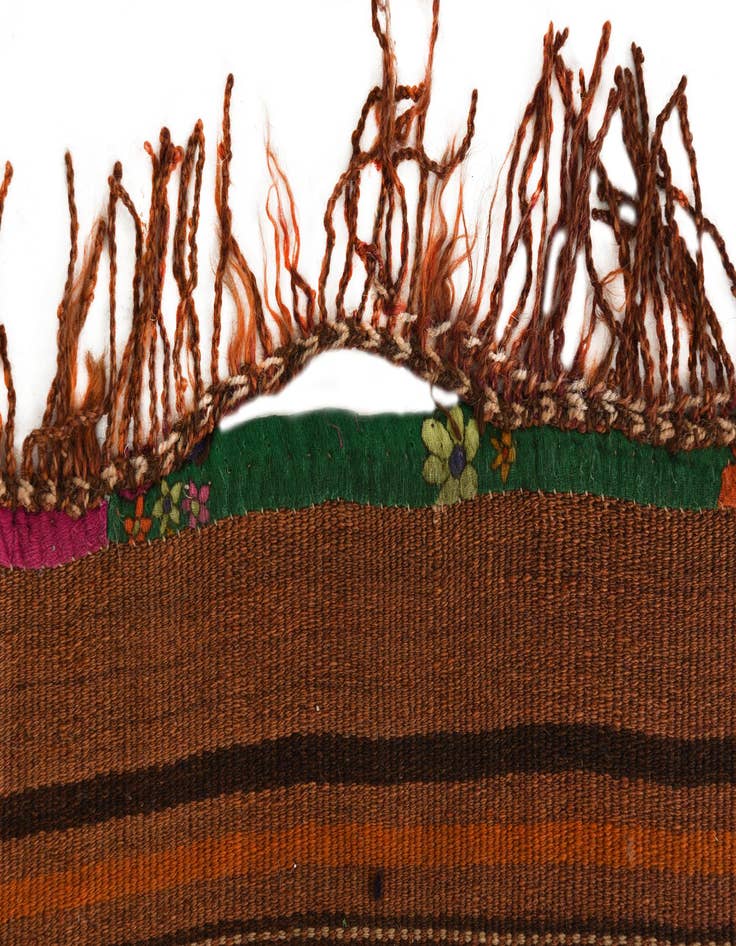 Detail image of  4' 2 x 10' 7  Hand Woven Kilim Fars Wool Runner Rug