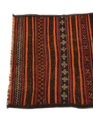 Detail image of  2' 5 x 8'  Hand Woven Kilim Fars Wool Runner Rug