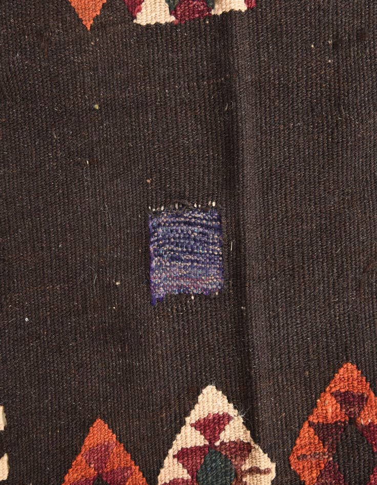 Detail image of  3' 3 x 10' 2  Hand Woven Kilim Fars Wool Runner Rug