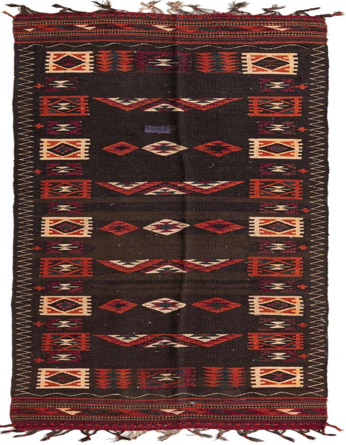Primary image  3' 3 x 10' 2  Hand Woven Kilim Fars Wool Runner Rug