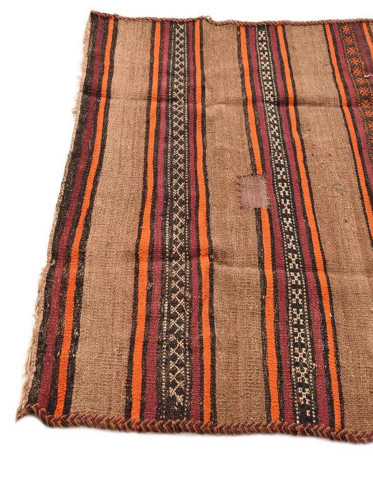 Detail image of  3' 8 x 10' 2  Hand Woven Kilim Fars Wool Runner Rug