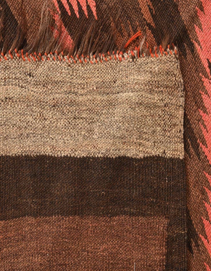 Detail image of  4' 5 x 12' 1  Hand Woven Kilim Fars Wool Runner Rug