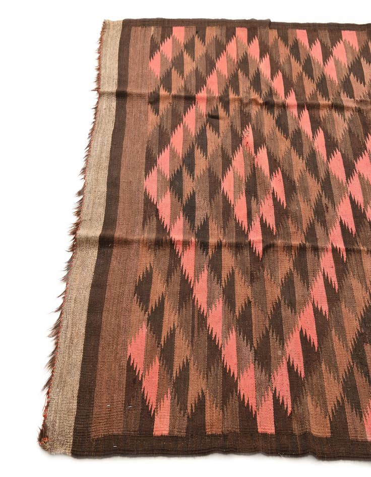 Detail image of  4' 5 x 12' 1  Hand Woven Kilim Fars Wool Runner Rug