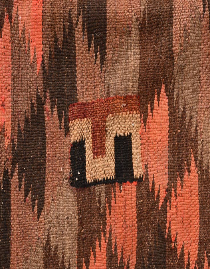 Detail image of  4' 5 x 12' 1  Hand Woven Kilim Fars Wool Runner Rug