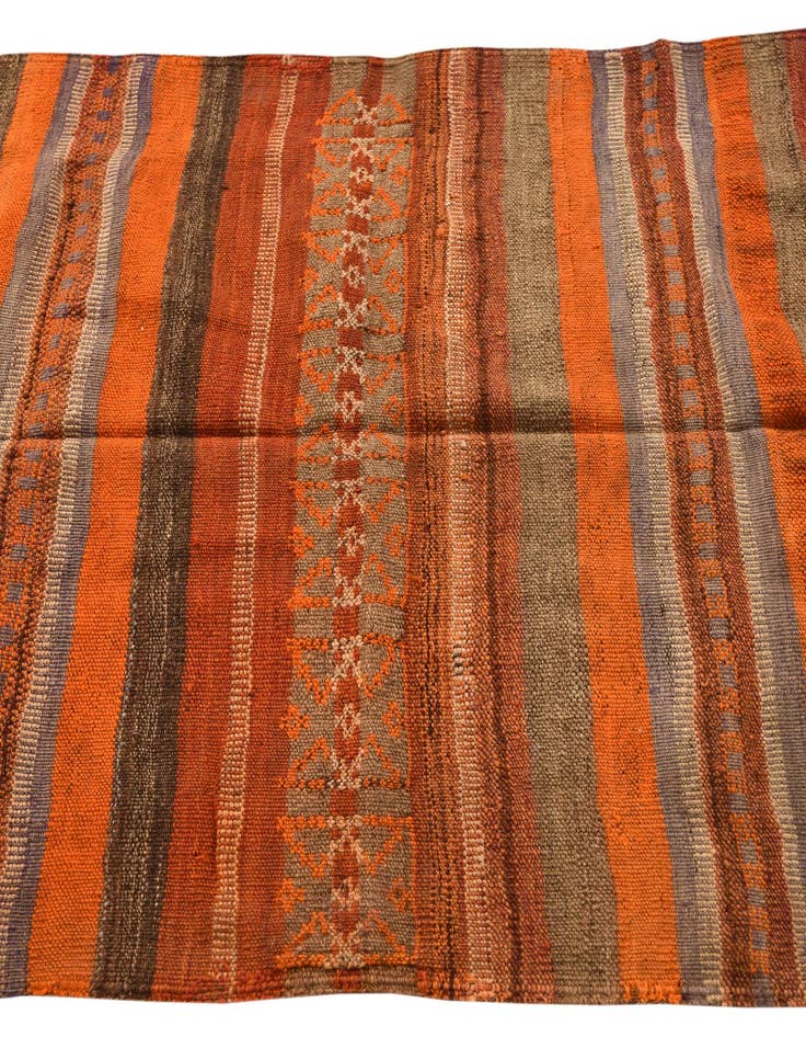 Detail image of  3' 5 x 9' 10  Hand Woven Kilim Fars Wool Runner Rug