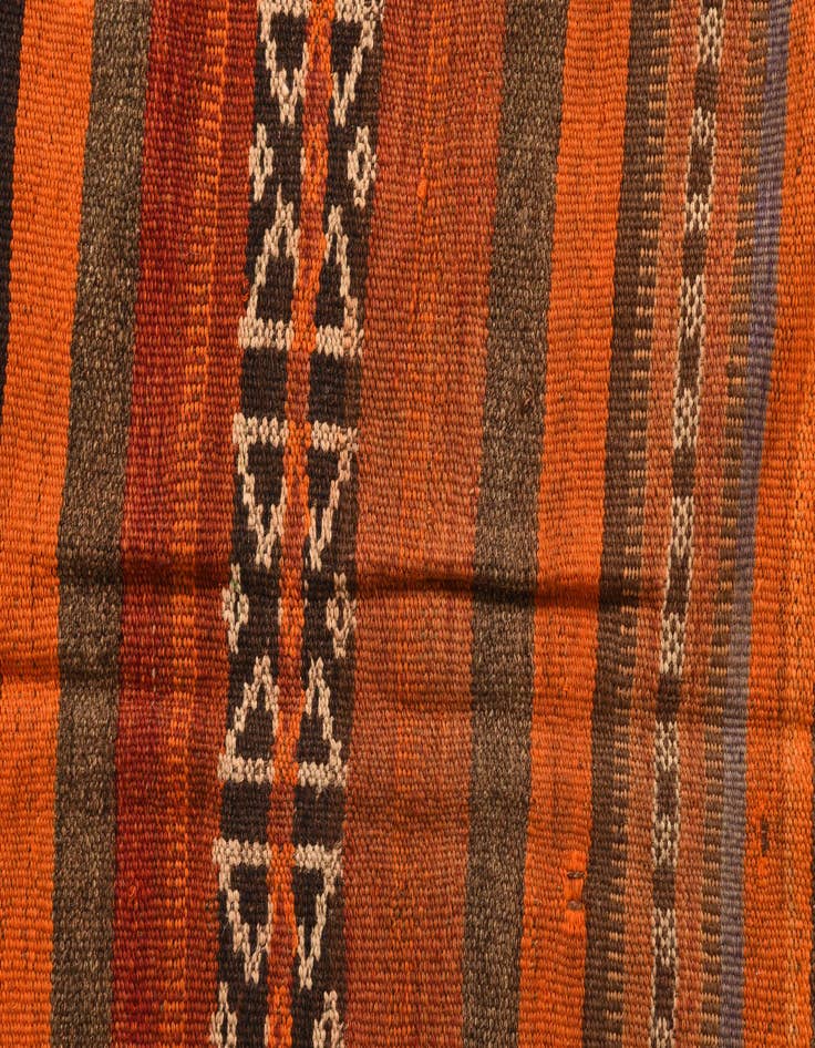 Detail image of  3' 5 x 9' 10  Hand Woven Kilim Fars Wool Runner Rug