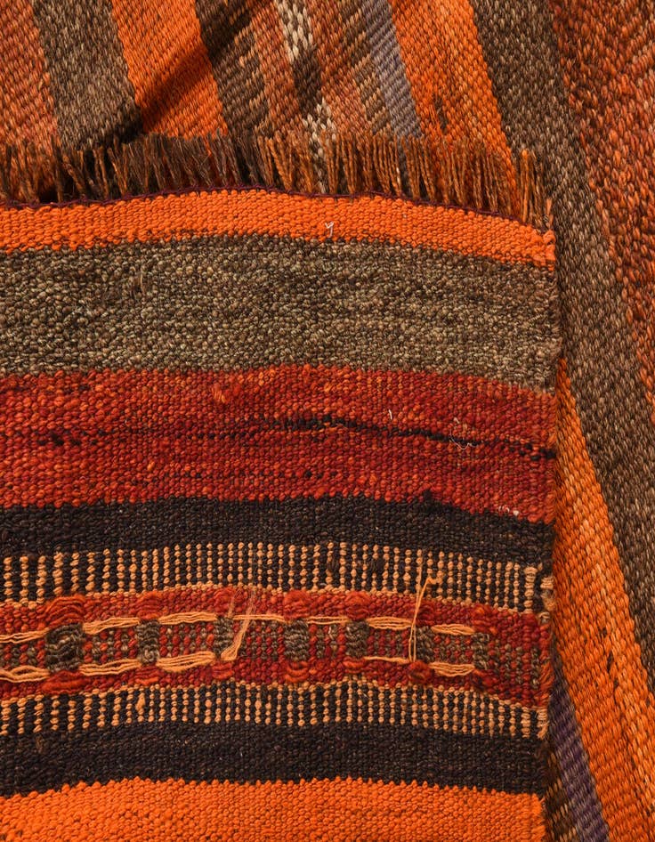 Detail image of  3' 5 x 9' 10  Hand Woven Kilim Fars Wool Runner Rug