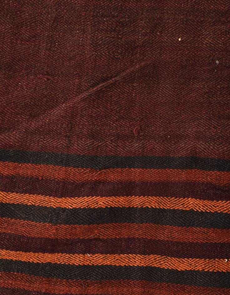 Detail image of  4' 5 x 11' 5  Hand Woven Kilim Fars Wool Runner Rug