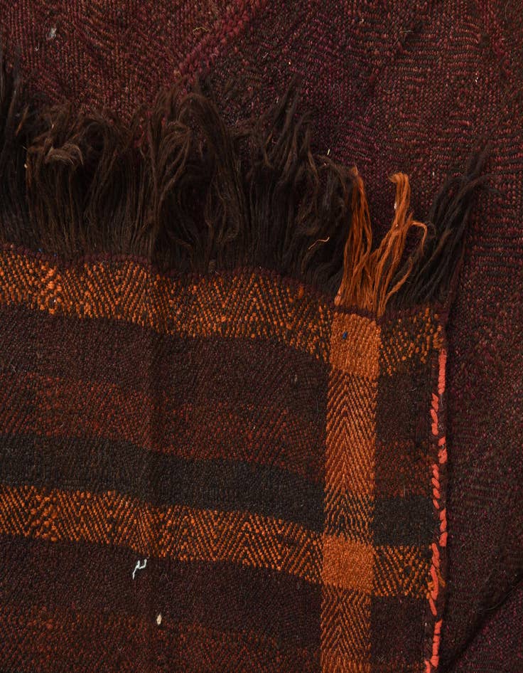 Detail image of  4' 5 x 11' 5  Hand Woven Kilim Fars Wool Runner Rug