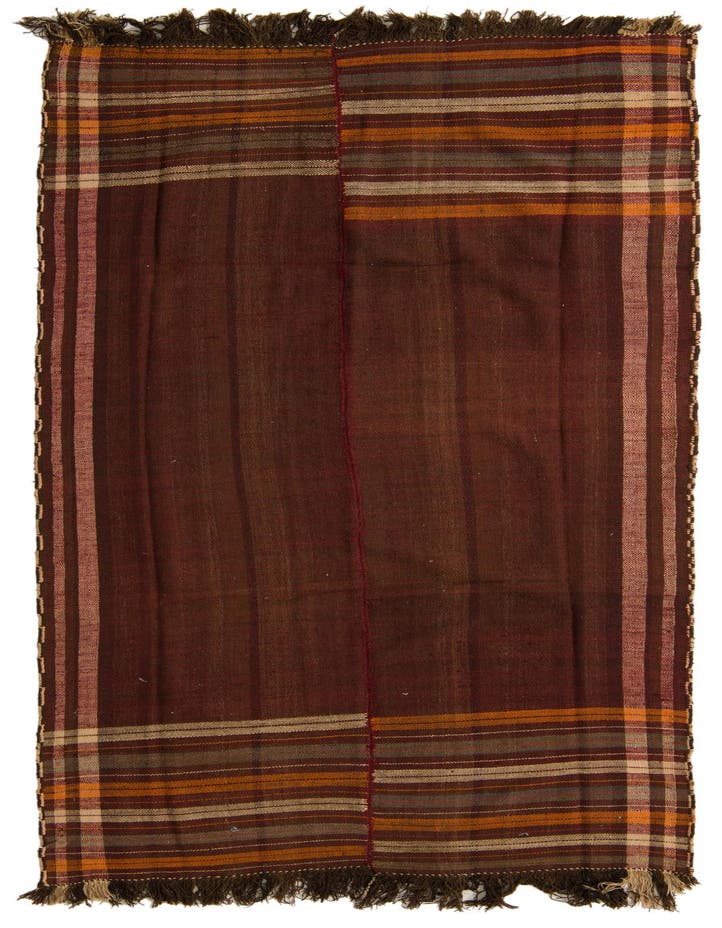  4' 8 x 10' 7  Hand Woven Kilim Fars Wool Runner ...
