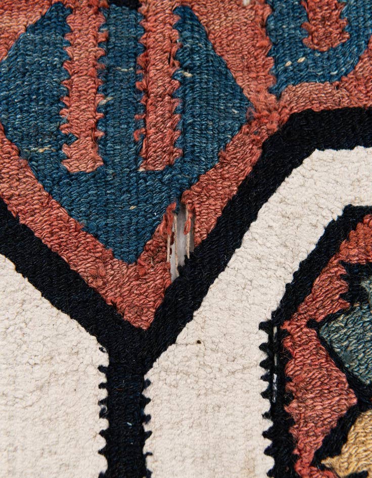Detail image of  4' 9 x 10' 6  Hand Woven Kilim Fars Wool Runner Rug
