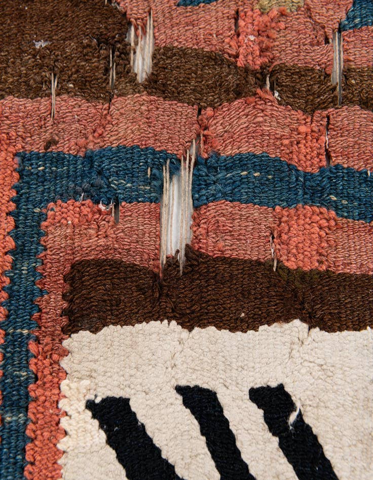 Detail image of  4' 9 x 10' 6  Hand Woven Kilim Fars Wool Runner Rug