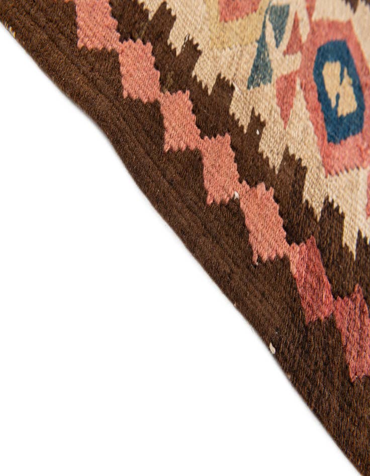 Detail image of  4' 9 x 10' 6  Hand Woven Kilim Fars Wool Runner Rug