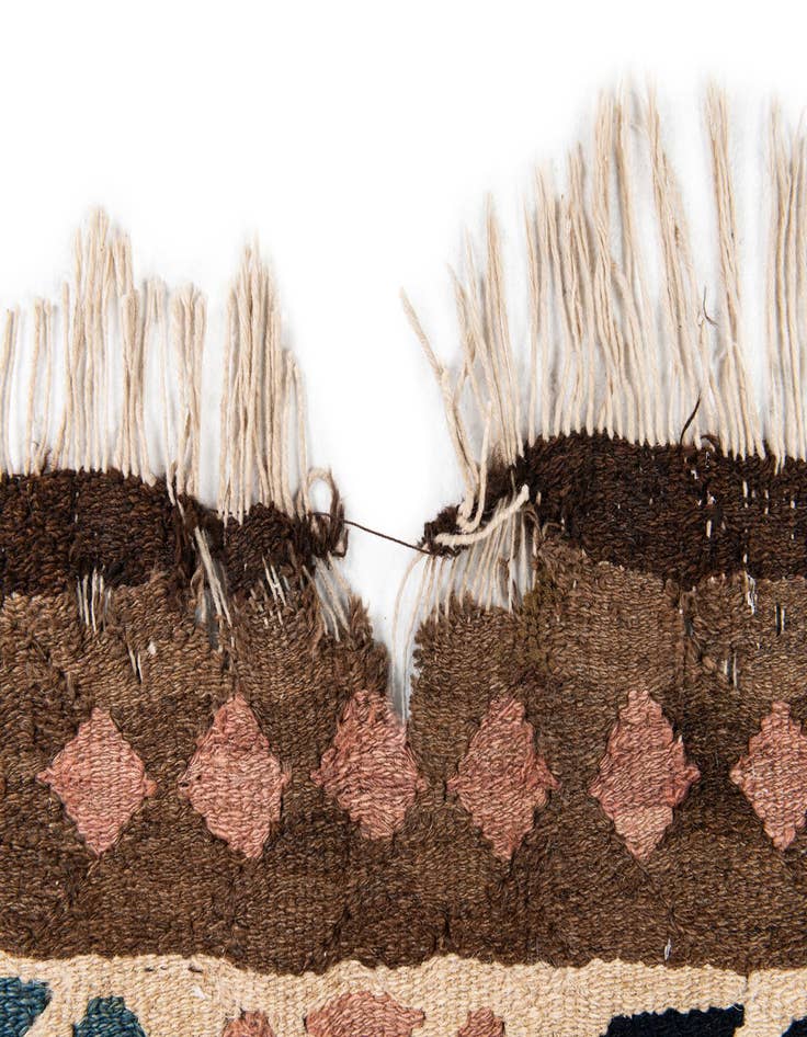 Detail image of  4' 9 x 10' 6  Hand Woven Kilim Fars Wool Runner Rug
